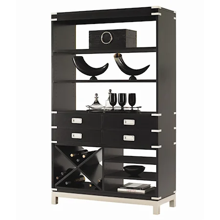 Mercury Double Etagere with Wine Rack